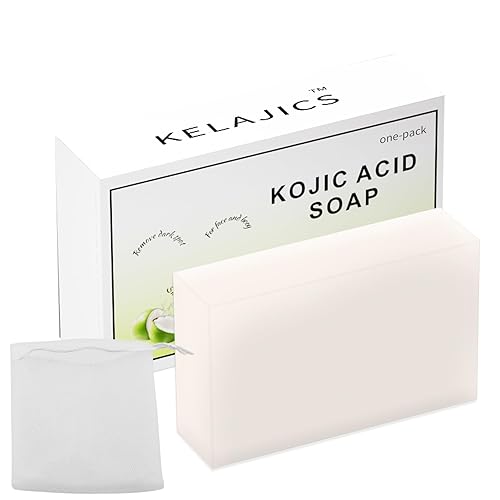 Vista 7 de Barras de jabón de ácido kójico con retinol, colágeno, vitamina C, aroma a naranja fresca para cara y cuerpo, elimina las manchas oscuras, hidrata