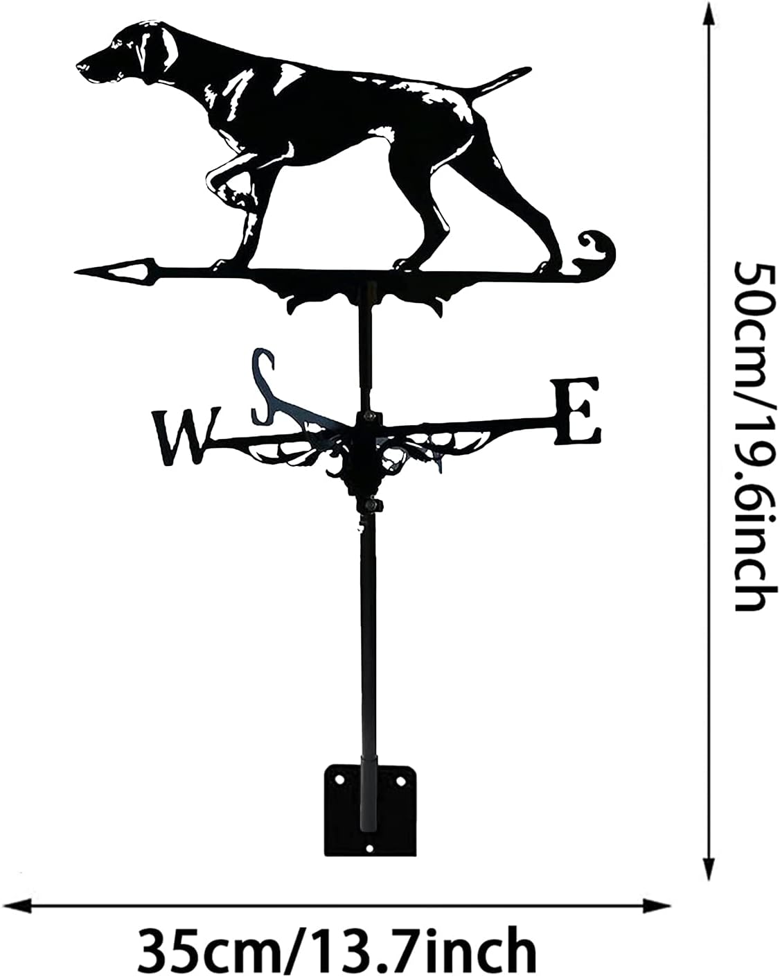 風見鶏 ガーデン用 風向計 耐久性のあるステンレススチール製 風向計 風向表示 防錆コーティング 屋外屋根取り付け 庭用