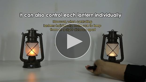 Amazon.com: 2 Pack Vintage Lantern Flickering Flame