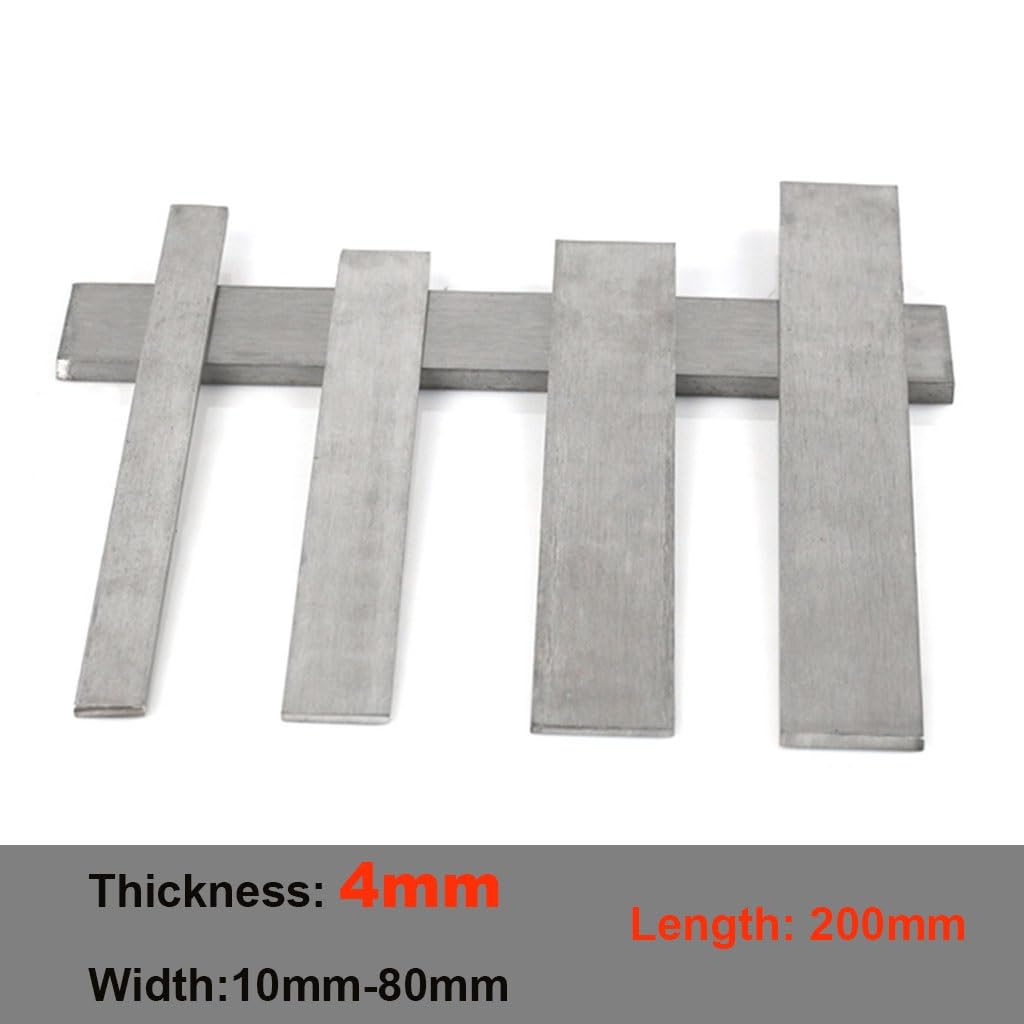 Płaski sznurek skórzany, 1 szt. Płaskownik ze stali nierdzewnej 304, szerokość 4 mm, długość 10-80, 200(Thickness 4mm*15x200mm)