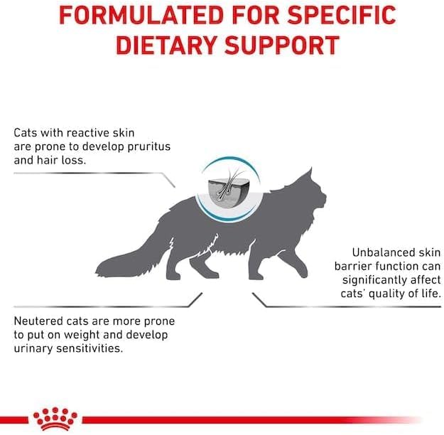 ROYAL CANIN Veterinary SKIN & COAT | 3,5 kg | Diät-Alleinfuttermittel für Katzen ab der Kastration | Zur Unterstützung der Hautfunktion bei Dermatose und übermäßigem Haarausfall