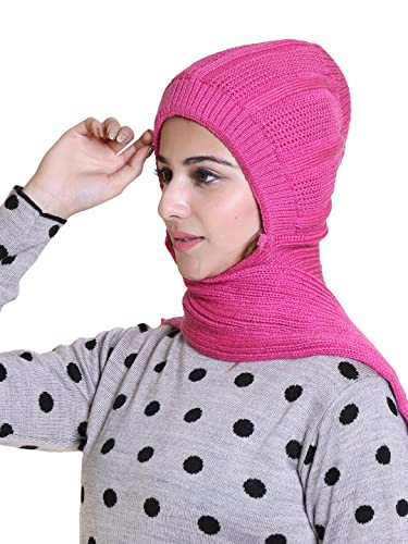 Image of Gajraj Unisex Soft Knitted Winter Warm Woolen Cap with Woolen Lovely Muffler|Fur Cap with Muffler