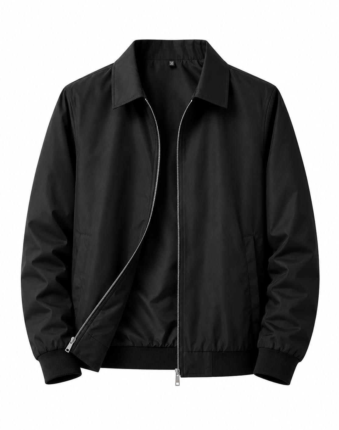 YOONIKK Men's Waterproof Windcheater Jacket, Black - Image 1