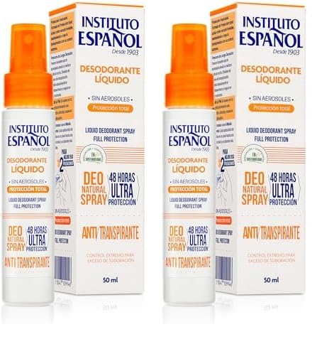 DESODORANTE LIQUIDO SPRAY PROTECCION TOTAL 50 ML (Paquete de 2)