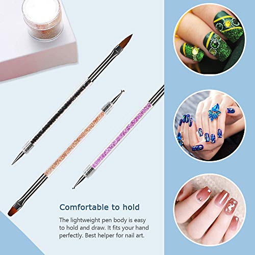 Sunwuun 6 Piece Nail Brush Set, Nail Art Dotting Pens Kit Includes Acrylic Rhinestone Crystal Brush Salon Decoration… – Bild 6