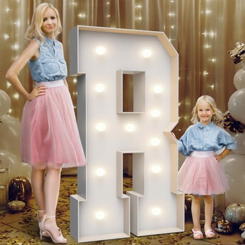 Teebloom 4FT Light Up Marquee Letter R - Large Foam Board Mosaic Kit