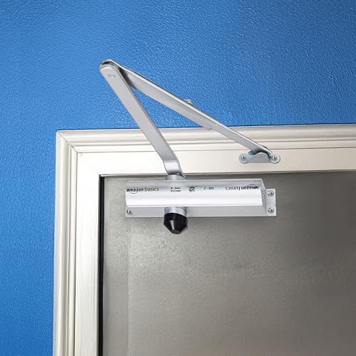 Image of Amazon Basics Hydraulic Door Closer I for Wooden, Aluminum & Metal Doors I for Left and Right Handed Doors I for Offices and Home | Silver