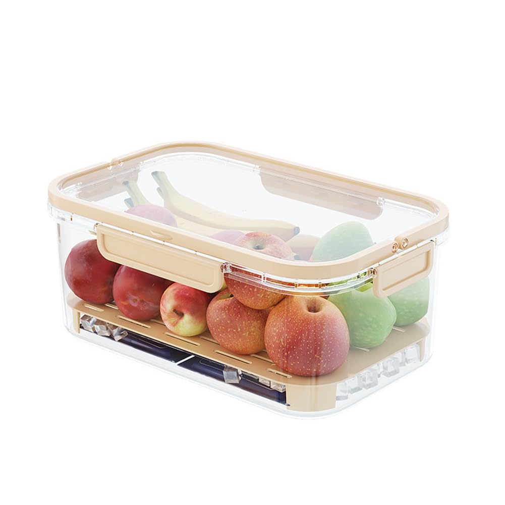 CTRLZS Portable Refrigerator -Keeping Box,Large-Capacity Portable Crisper with Handle,Fruit Storage Containers for FridgeB