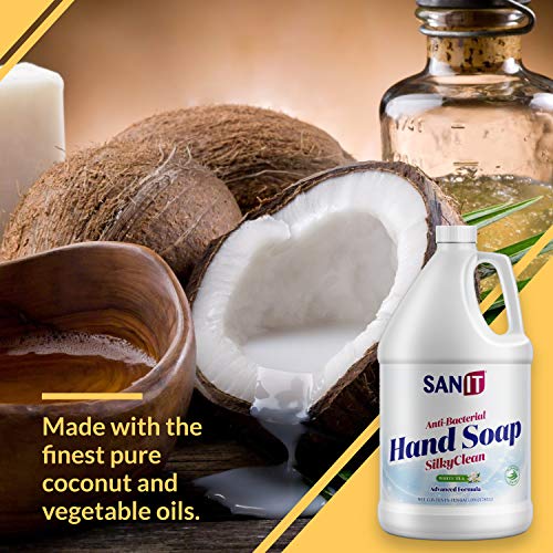 image for Sanit Silky Clean Antibacterial Liquid Hand Soap Refill - Advanced For