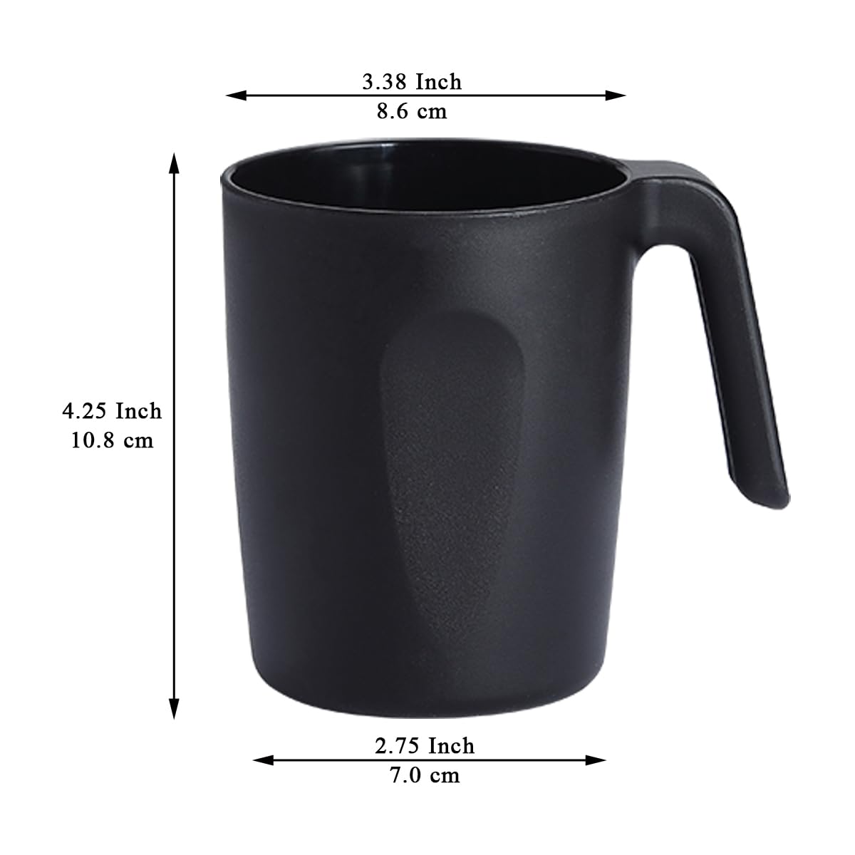 Tazze Da Latte HERCHR Set Di 6 Tazze Da Caffè In Acciaio Inox Da 300 Ml Con Manico E Supporto Per Tazza Per Barbecue, Casa, Ufficio, Festa Tazze Latte - Foto 8
