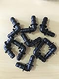 codo giratorio para riego precio Camiseta de púas duradera, se adapta a mangueras de 16 mm de diámetro interior. Ideal para agricultura, césped, riego por goteo de riego de jardín.
