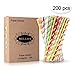 Produktbild MELLIEX 200PCS Papier Trinkhalme Biologisch Abbaubare Öko Bunte Papier Strohhalm Einweg-Strohhalme für Geburtstag, Hochzeit, Weihnachten, Feier Parteien