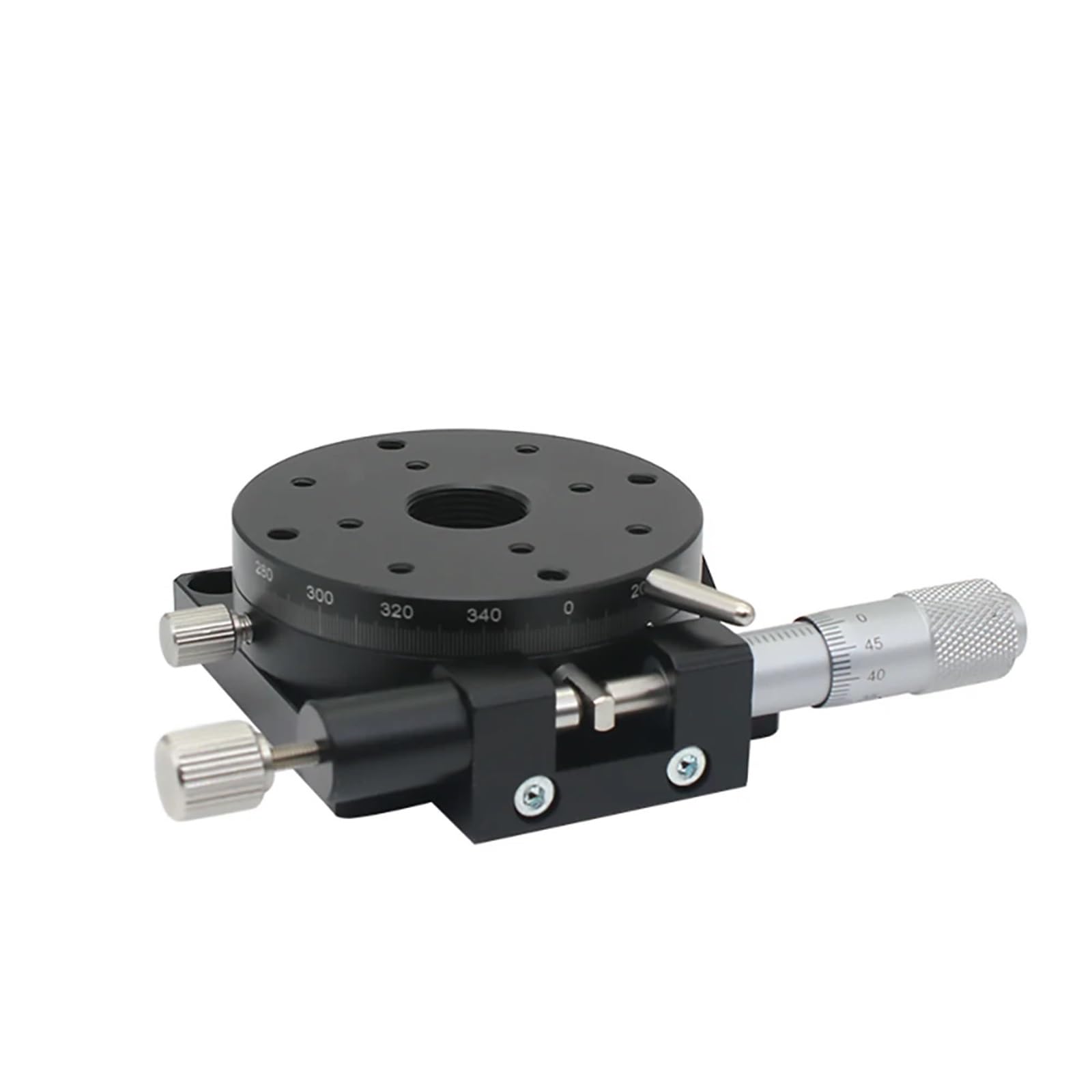 WNVXJGNSO R Axis Precision Type Manual Rotating Platform Sliding RSP40-L 360 Degree Stage Precision Bearing Linear Stage Load 9.8N 40mm(RSP40-R)