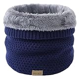 HYUET Cache-Cou Hiver Écharpe Circulaire Tricotée Tour de Cou Col Épaisse Cache Cou Dou...