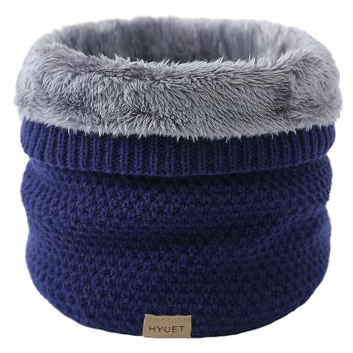HYUET Winter Schlauchschal Loop Schal Rundschal Dick Fleece Halswärmer Gefüttert Weichem Thermo Halsschlauch Halstuch Schlauch Nackenwärmer Herren Damen Winter zum Sport...
