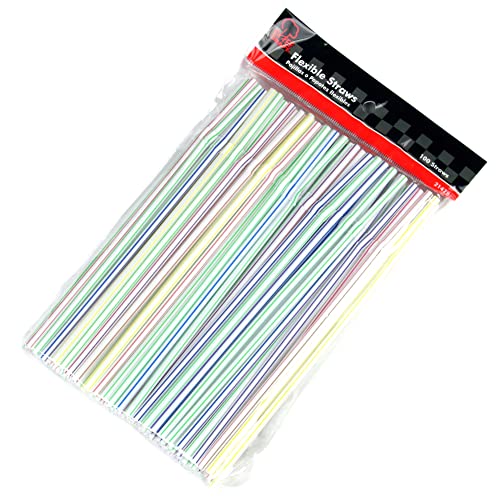 Pitillos flexibles de plástico Chef Craft, paquete de 100, 20.32 cm miniatura 2