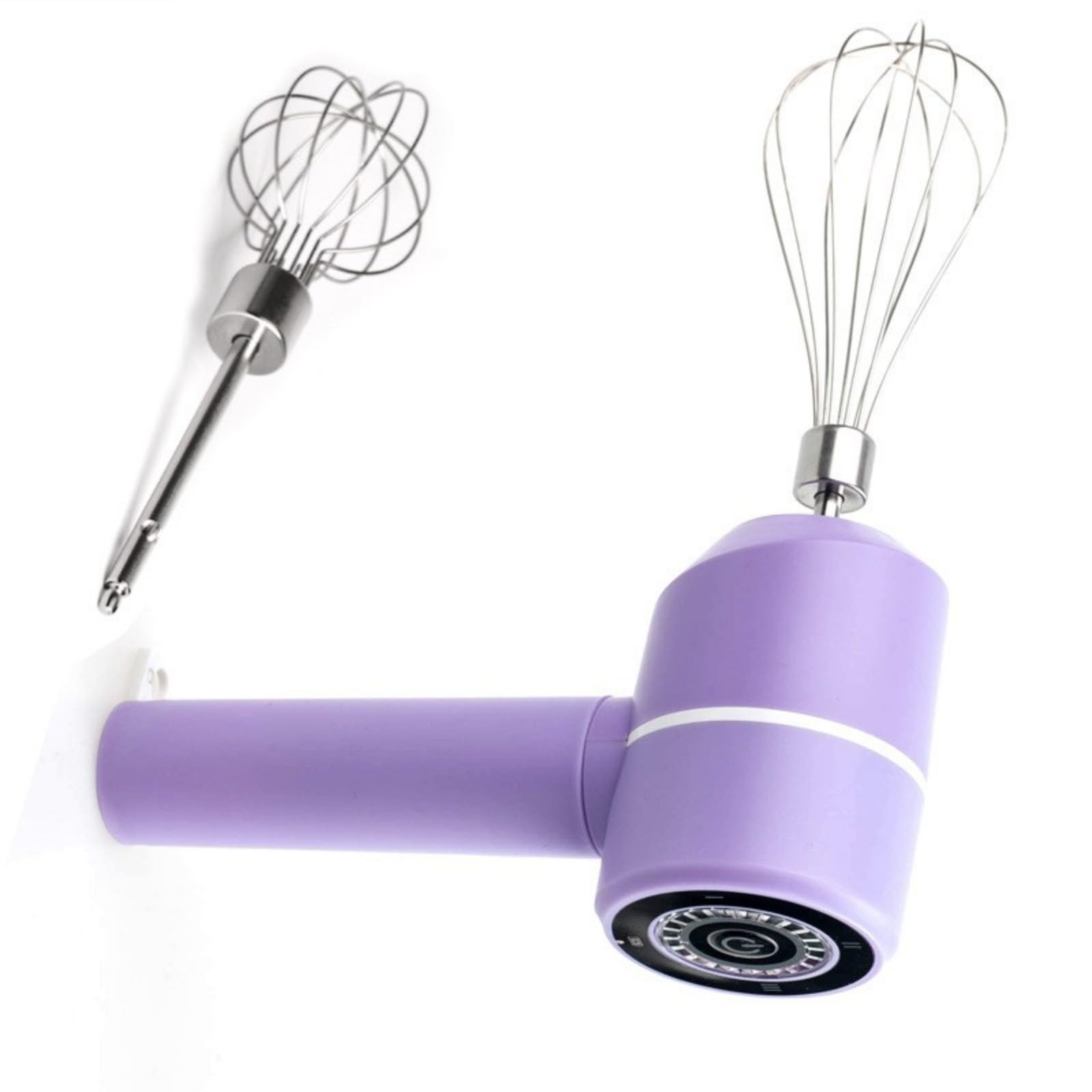 Nucelit Miniature Cake Whisks with 3 Speed Setting Rechargeable 800mAh Battery Nonrust Steel Cuttter Baking Accessory Rechargeable Handheld Cake Mixer