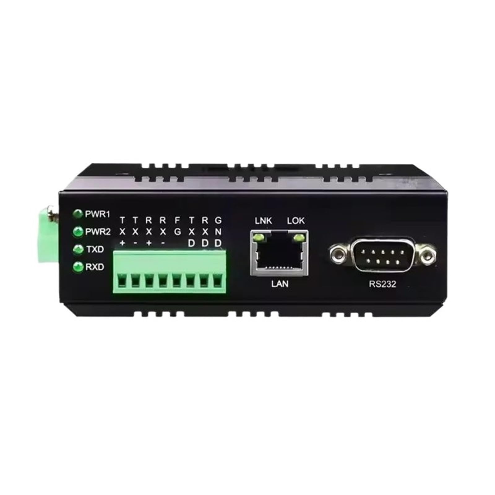 Przemysłowy konwerter IP na szynę DIN Sreial RS232 RS485 RS422 na serwer Ethernet RJ45