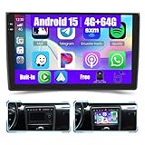 5Ghz WiFi 4G+64G Android 15 Radio for Audi A4 S4 RS4 2002-2008 Car Stereo with Wireless Carplay/Android Auto, 9 Inch HD Touchscreen with GPS Bluetooth FM/RDS EQ SWC AHD Backup Camera MIC