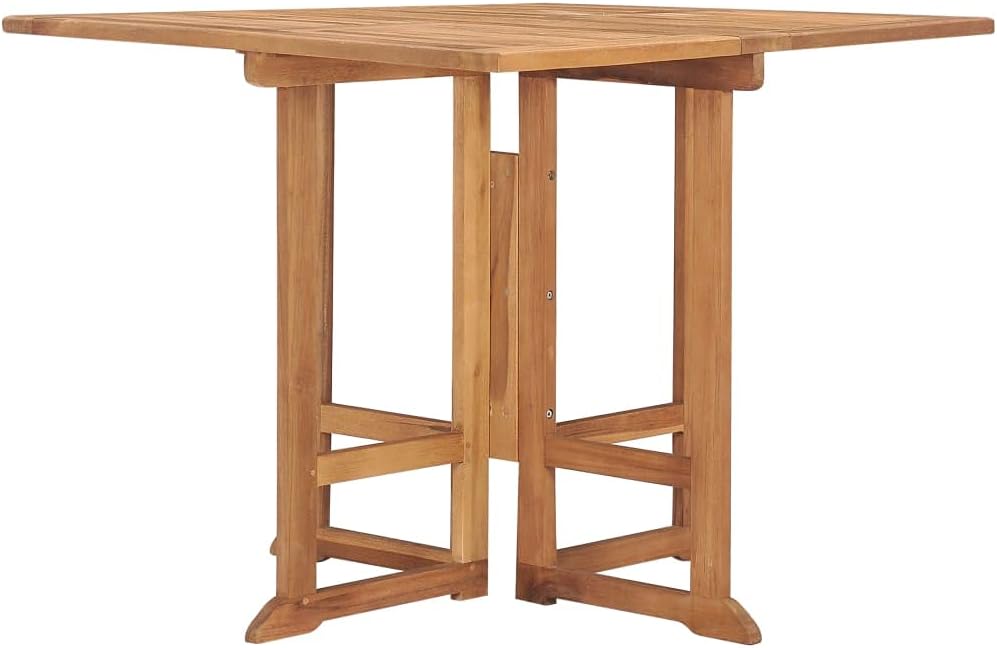Dining Table Teak Brown Teak Hardwood Medium Foldable19.1kg