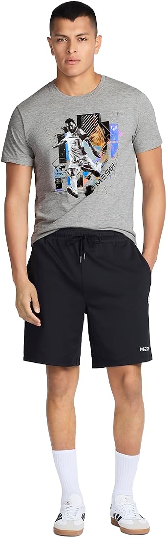 Messi Men's Lifestyle Horizon Shorts, Comfortable Fit with Drawstring