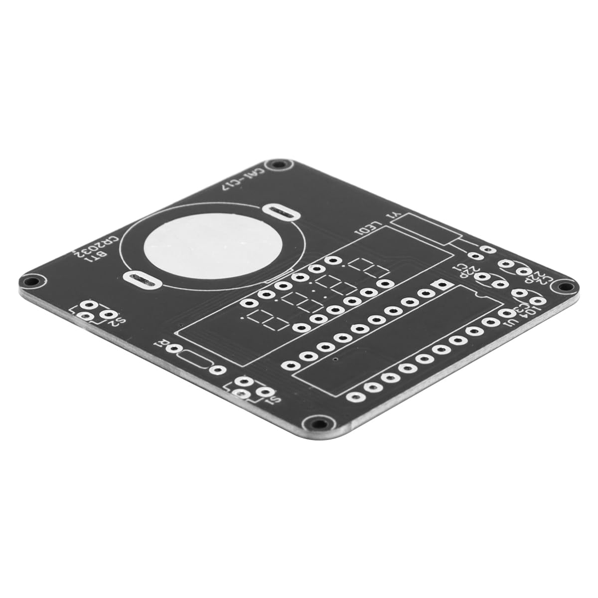 DIY-Lötset für eine Uhr mit 4-stelliger Anzeige, Lötprojekte mit transparentem Gehäuse, Bausatz für Schule und Schüler, inklusive Batterie (Schwarz)