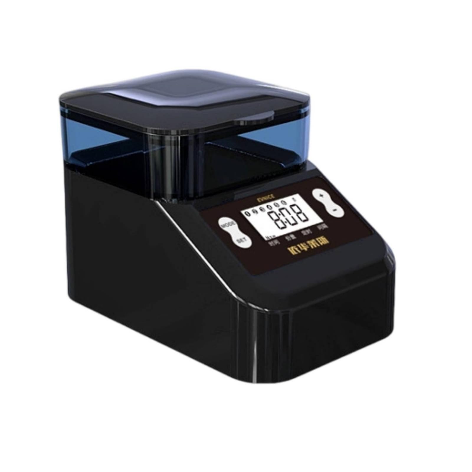Qianly Mangiatoia Automatica con Cronometro a Batteria Mangiatoia con Cronometro Facile da Usare Distributore di Cibo per Viaggiatori, Acquario, Nero, 400ml