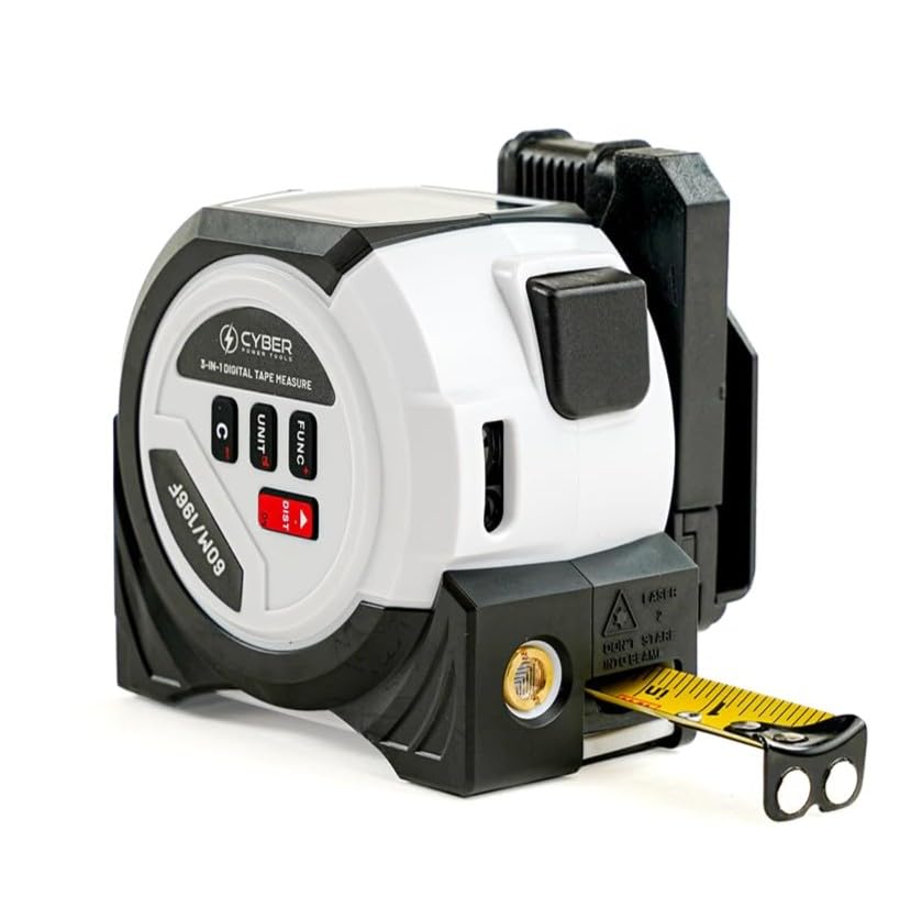 Cyber Measure Pro 3-in-1 Digital Tape Measure with Laser Measurement, Belt Clip & Screwdriver, Battery Powered (2X AAA) – Precision Measuring Tool for Home & Professional Use-image-36