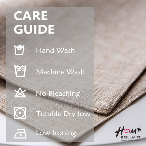 image for Home Brilliant Linen Place Mats Set of 8 Heat Resistant Dining Table P