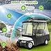 Golf Cart Enclosures 2/4 Passenger for Club Car DS Precedent, Golf Cart Cover for 2/4 Person, with Roll-Up and Removable Windshield 600D Oxford Rain Cover All Weather Outdoor Protection