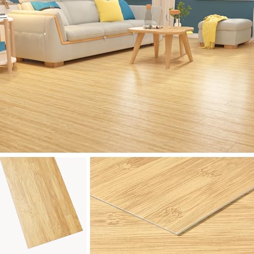 Livelynine Wood Vinyl Plank Flooring Peel and Stick Floor Tile 18-Planks 6x36 Stick on Floor Tiles...