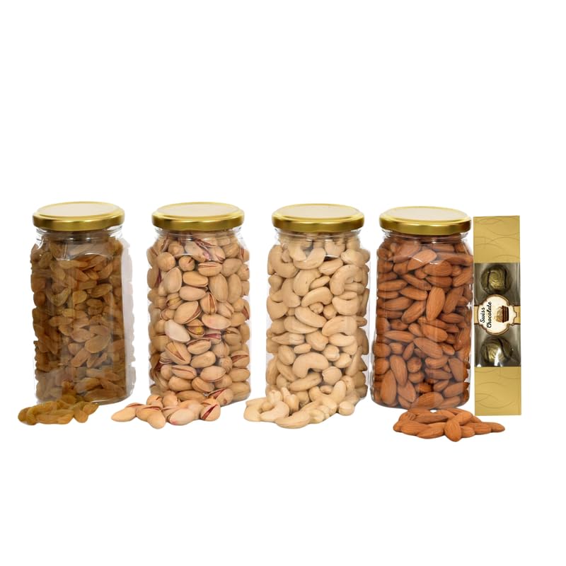 Image of NUTRI MIRACLE Dry Fruits Gift Hamper for Christmas | Gift Pack for Employees and Friends | Festive Box for Holiday Gifting