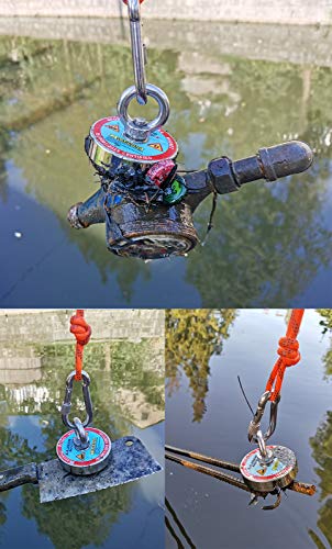 ULIBERMAGNET 800lbs Fishing Magnet,Powerful Lifting Magnets N52 Neodymium Magnets with 20m(66Feet) Durable Rope,Strong Magnets for Salvage and Magnetic Recovery