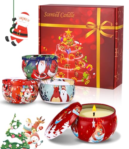 SOBEAU 4 Stück Duftkerzen, Duftkerzen Geschenkset, 2,5 OZ Sojawachs...