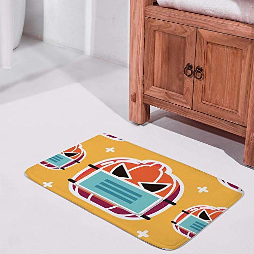 Tapis de bain absorbant lavable en machine velours 36x61 - 3