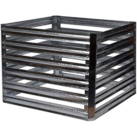dobar® 58602e Komposter Muck | Metallkomposter Bausatz | Quadratischer Kompostbehälter aus verzinktem Metall Cover