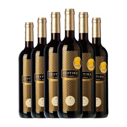 Bodega de Moya Justina Utiel-Requena Roble 75 cl Vino tinto (Caja de 6 Botellas de 75 cl)