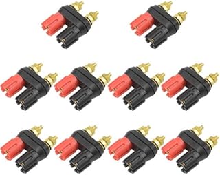 WMYCONGCONG 10 Pcs Dual 4mm Banana Plug Jack Socket Binding Post for Speaker Amplifier Terminal, Gold-plated