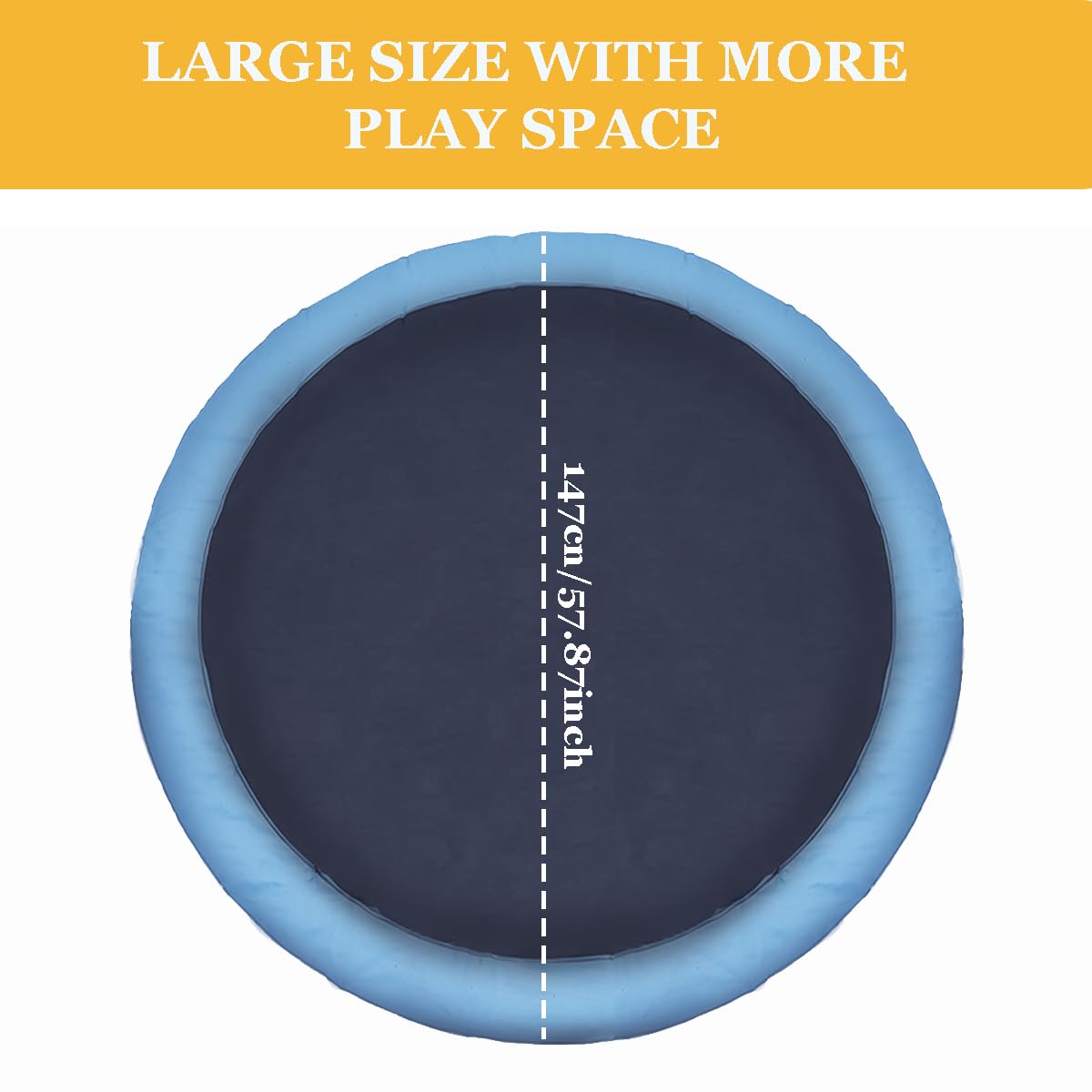 Vasca per Cani, Materassino per Giochi D'Acqua, Vasca per Cani Fashionable, Sprinkler Pad Piscina, Bagno per Animale Piscina Realizzato in Materiale PVC Ecologico