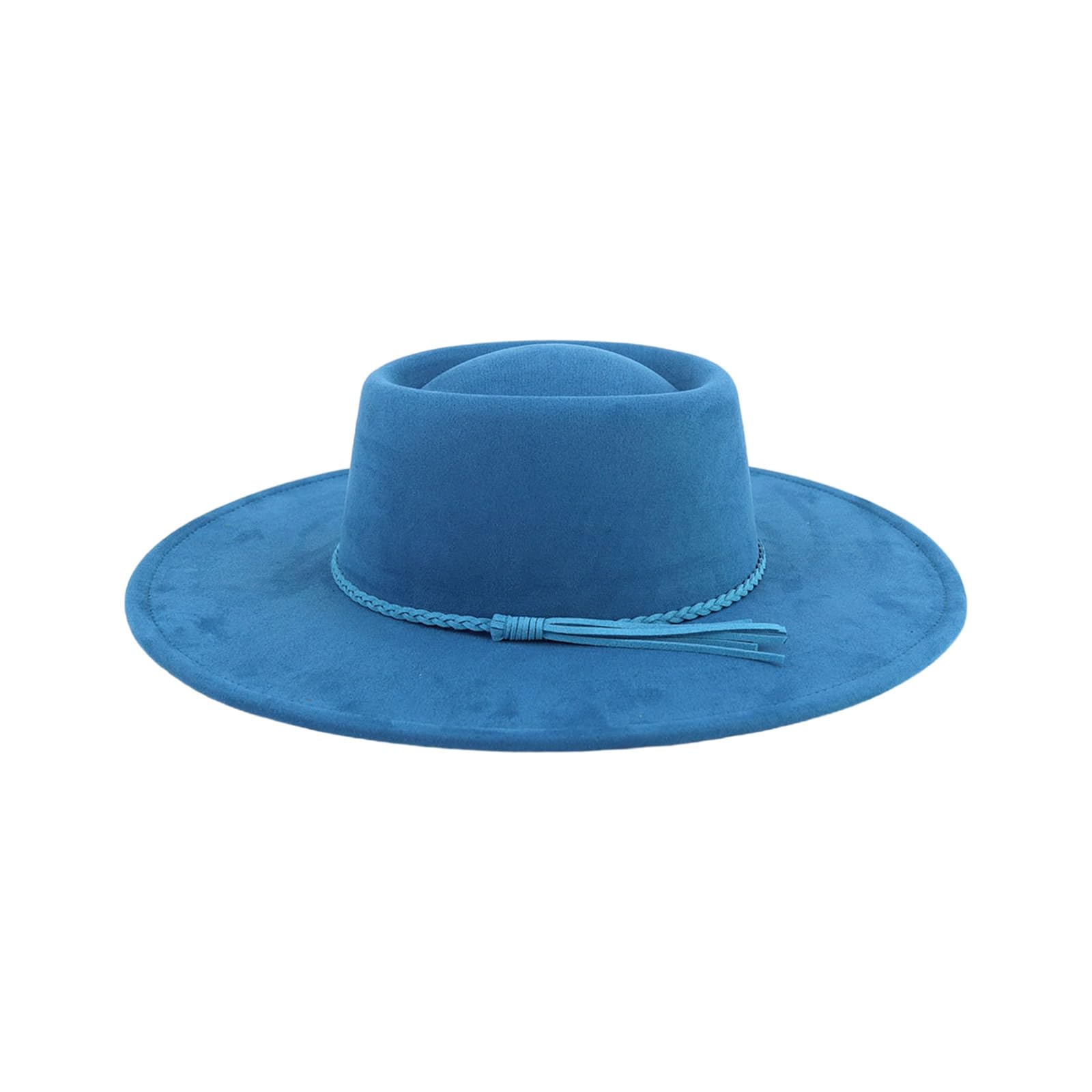 Maxtonser Fedoras Hat Panama Hat Braided Belt Fringe for Women Men Photo Props Western for Men Women Unisex Wear Headwear