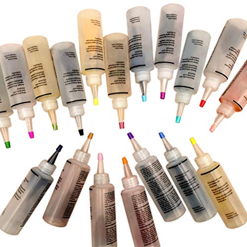 Shan-S 10 Bottles One-Step Tie-Dye Kit, Fabric Textile Paints Colorful Tie Dying Sets, 10 Colors Dyes Permanent Paint for DIY Arts Clothes Fabric Party Supplies