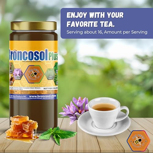 Broncosol Plus - miel con Azafrán, Eucalipto y Menta 12oz miniatura 4