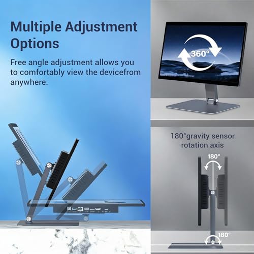 Image of HIGOLEPC All-in-One 15.6 inch Desktop Computers, FHD 180Adjustable Industrial Touchscreen Win 11 Pro N5095 Tablet Panel PC 8GB RAM /128GB ROM, HDMI 2.0 WiFi 5 Bluetooth 5.0 for Office /Automation /Kiosk