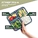 FiTPREP - Contenedores de alimentos (3 compartimentos, 10 unidades, compacto, ahorro de...