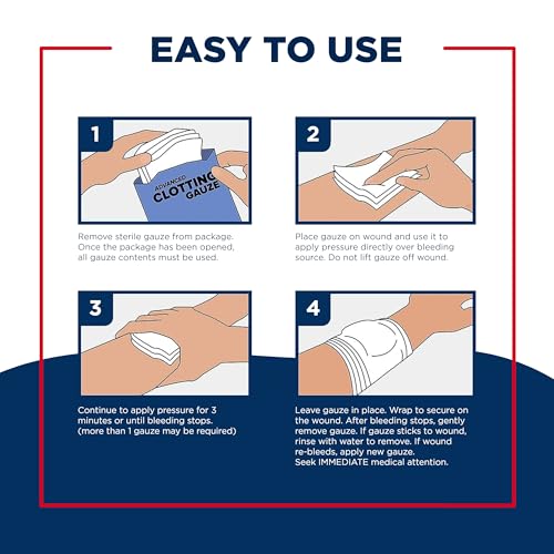 Adventure Medical Kits 5020-0025 Quikclot Gauze - Gauze For Emergency Survival Kit, Doomsday Prepping Supplies & More - Stops Bleeding Fast With Kaolin - Flexible Hemostatic Medical Gauze thumb #5