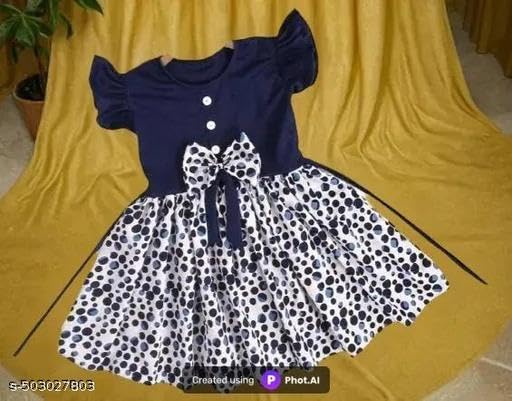 Image of Sale Price Live !! Frock for Girls|| Short Sleeve Dress for ||Fency Dress|| Frock & Dresses for Cute Kids Girls(Blue)