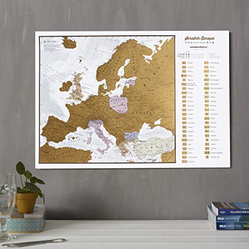 Kraskaart van de wereld op posterformaat met geschenkkoker + Kraskaart van Europa - Maps International maakt al ruim 50… - Afbeelding 6
