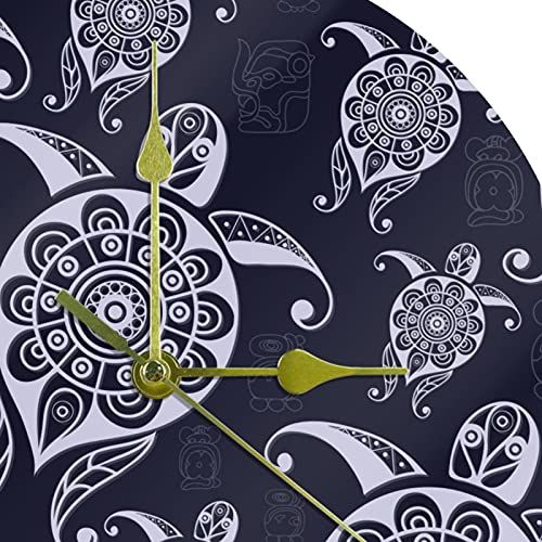 Horloge murale en acrylique bleue de 24 cm style bohémien