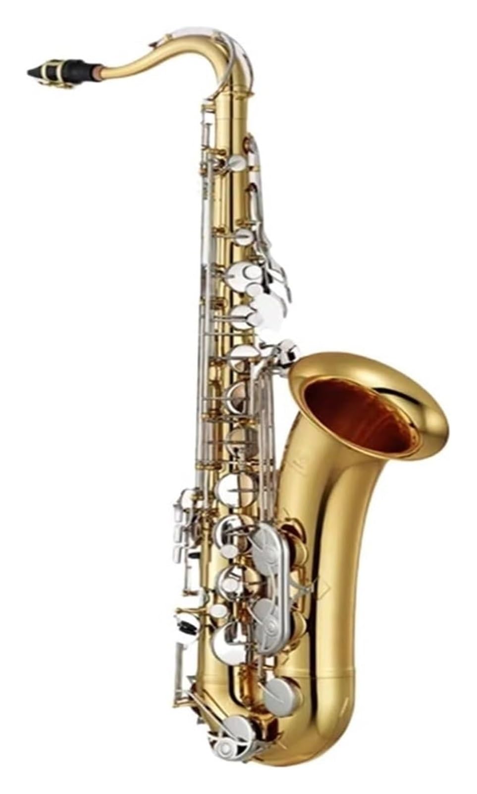 Musikinstrumente mit Schalenknopf, Saxophon. Tenor B-Dur Anfängerprüfung Das Instrument Spielen