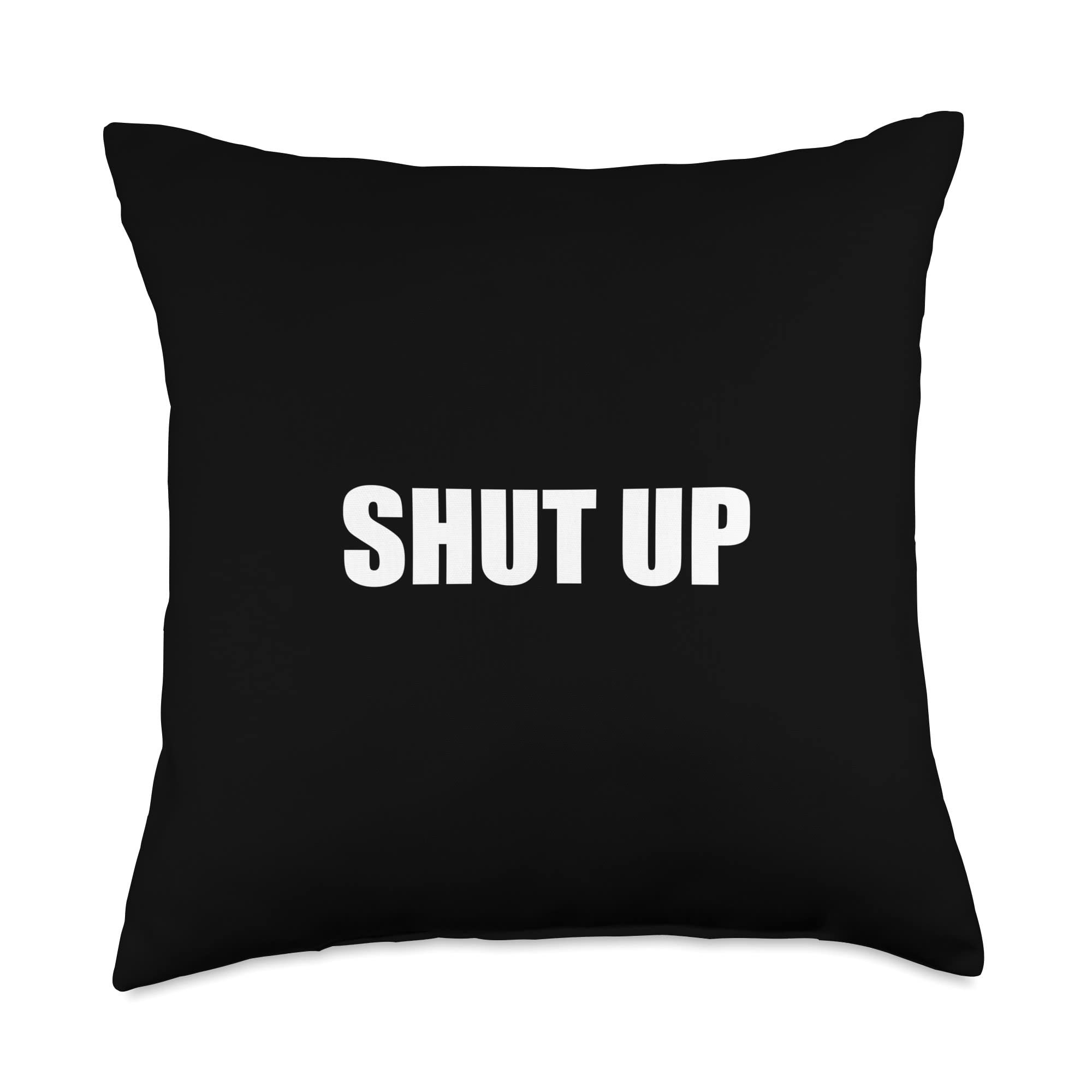 Vivorrjust shut your mouth Throw Pillow, 18x18, Multicolor